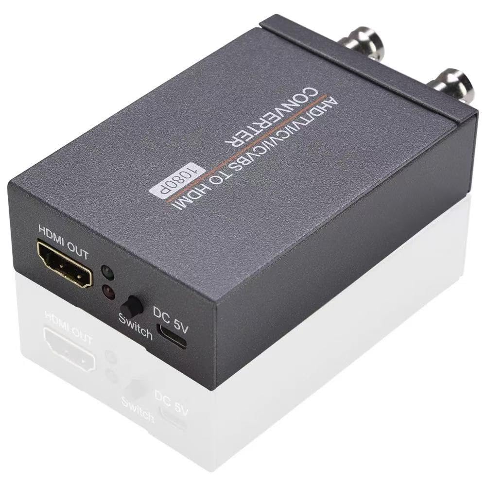 Convertidor AHD/TVI/CVI/CVBS a HDMI, adaptador de vídeo BNC a HDMI para monitor HDTV DVR