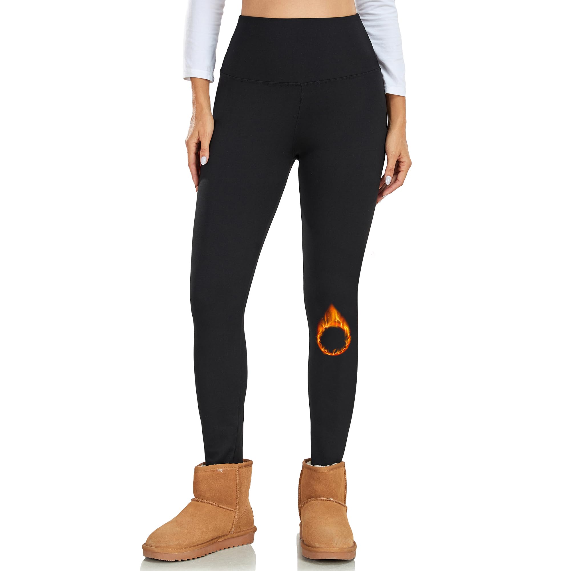 Opssaker Leggins Termici Donna Invernali Leggins Felpati Opachi Pantacollant Vita Alta Leggings Pile Pantaloni Caldi Donna
