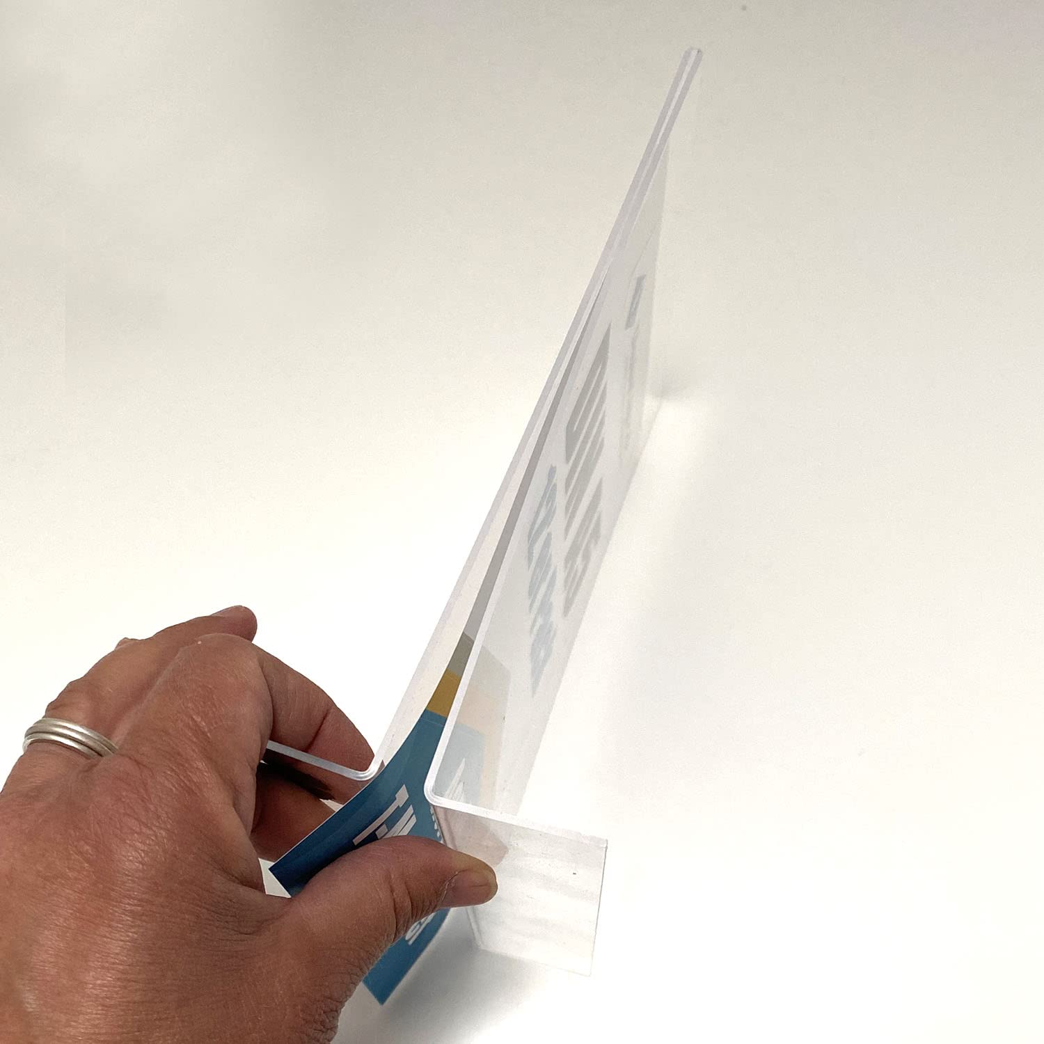 DisplayLager - 12'er Sparpack, Gerader Tischaufsteller/Thekenaufsteller aus Transparentes Acryl (A5)