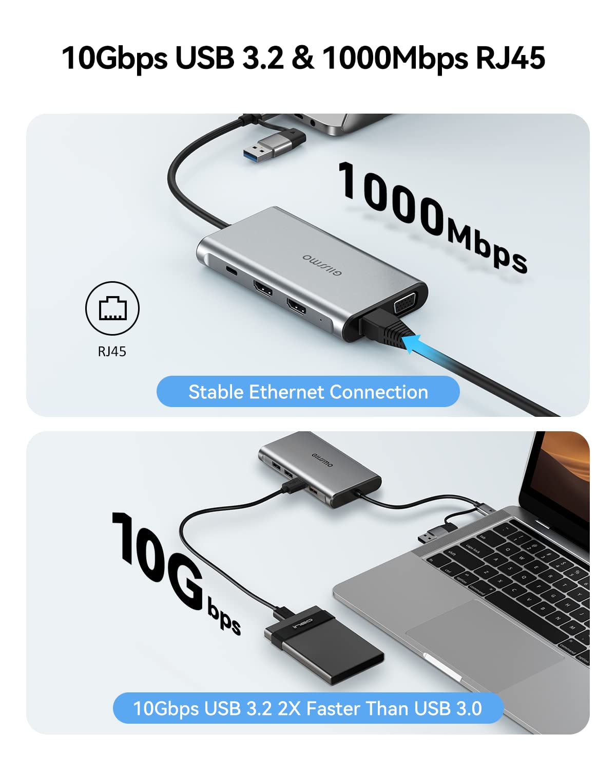 Babbleice Adattatore audio da USB-C a 3,5 mm a spina femmina 0803-18401