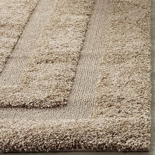 Image of Beige Microfiber Plush Shaggy Carpet 12x14 Feet Designed with Soft Dense Fibers, Anti Skid Backing and Handwoven Comfort for Bedrooms, Living Rooms and Home Spaces