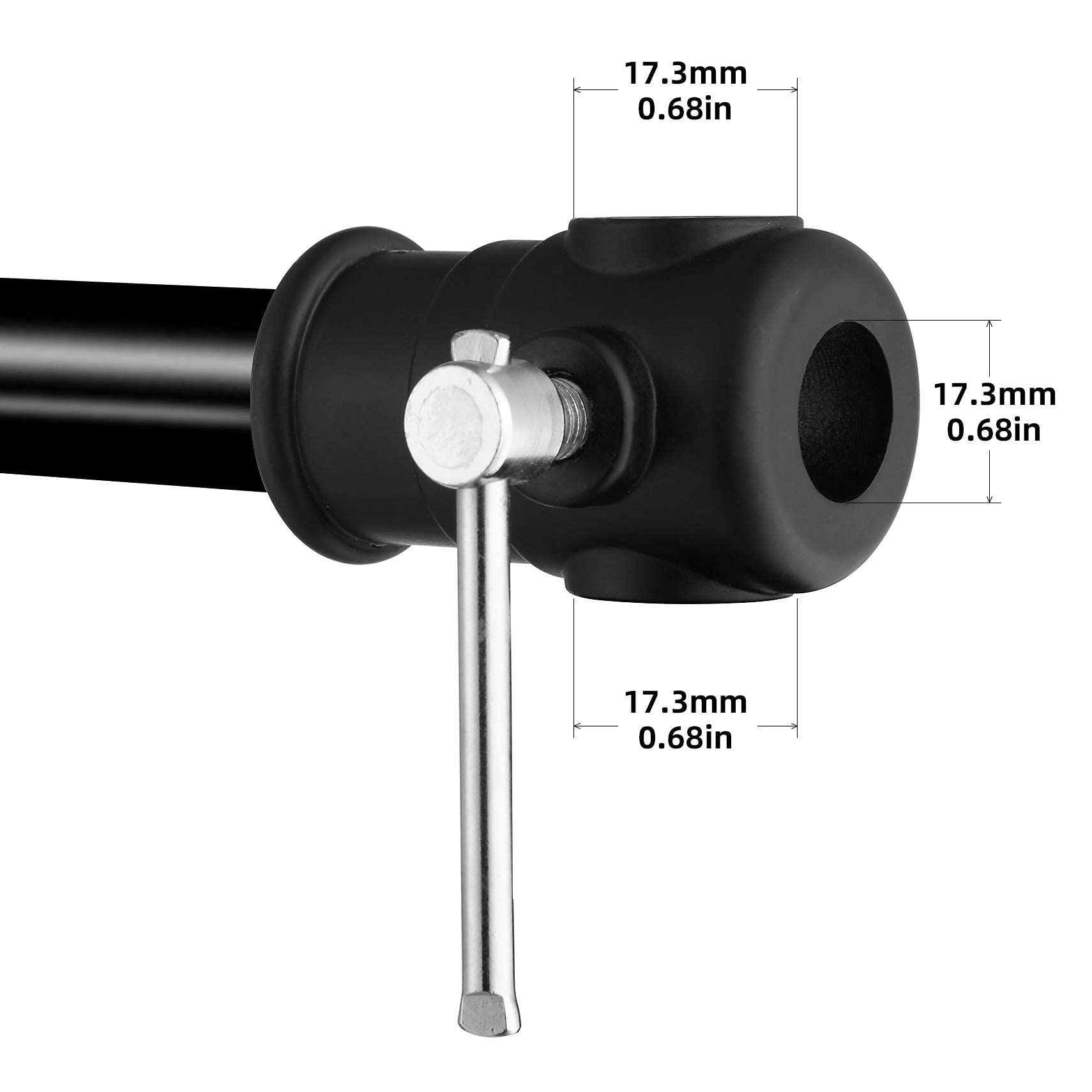 Selens 120-300 cm Soporte de fondo barra transversal ajustable soporte de fondo negro barra de fondo para trípode de luz C soporte estudio retrato vídeo fiesta boda fotografía