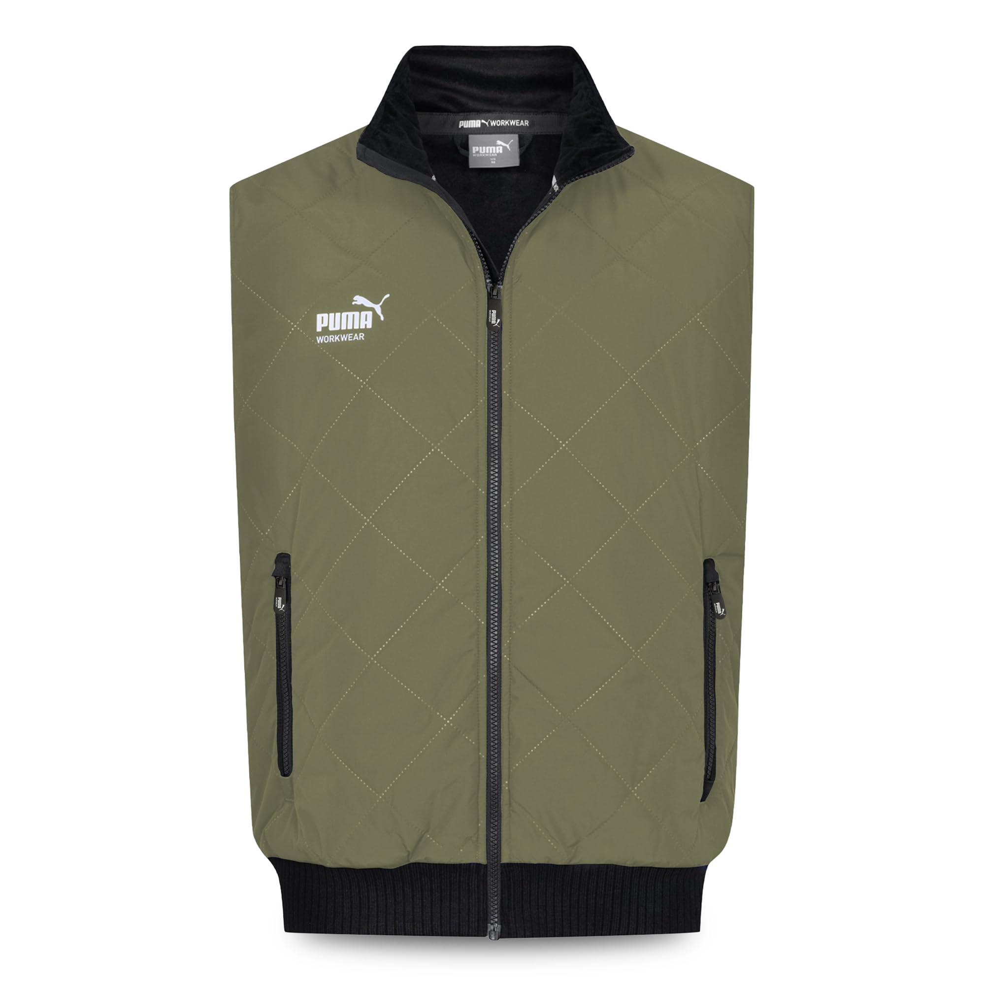 PUMA Workwear - Gilet invernale da uomo, con calda imbottitura, impermeabile e antivento, con tasche e fodera in pile, tasca interna, materiale esterno robusto per lavoro e tempo libero
