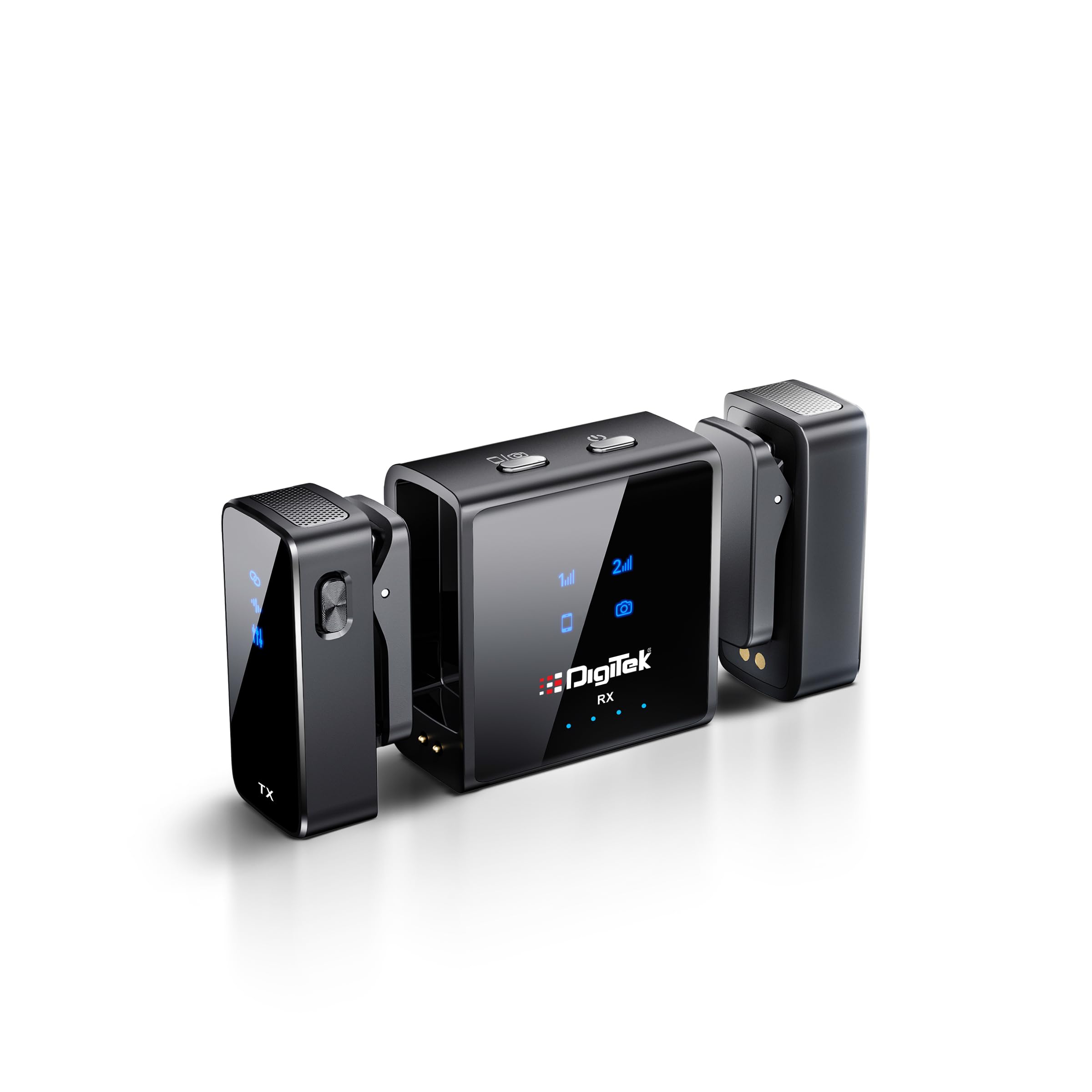 digitek Digitek® DWM-117 Wireless Microphone with Magnetic Transmitters & Type C & LTC Connector, Noise Cancellation, 360° Sound Capture, 70m Range, 6Hr Battery, for Smartphones & DSLR for Vlogs & Interviews-picture-19