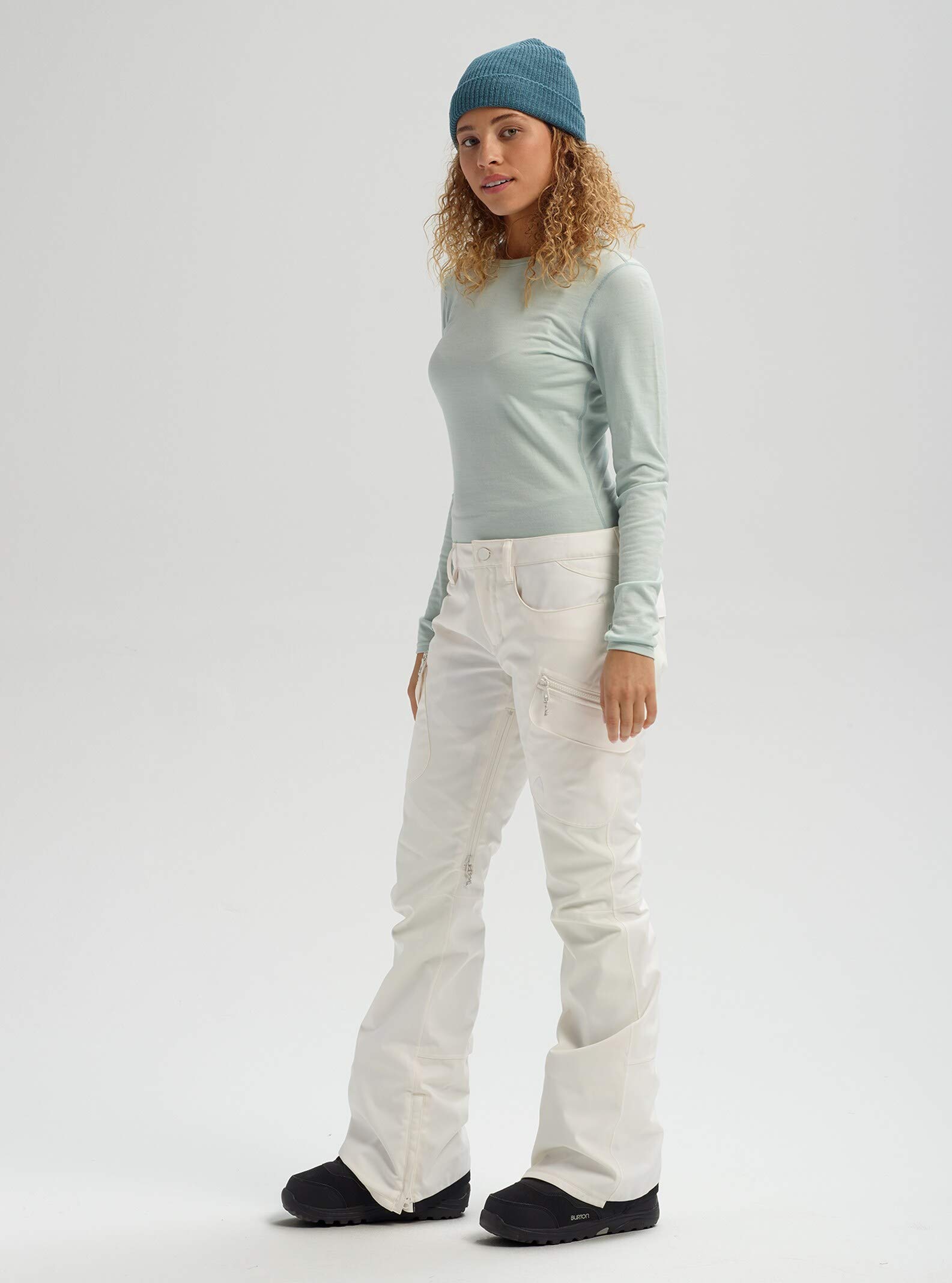 Burton Gloria damskie spodnie snowboardowe, białe (Stout White, rozmiar L)