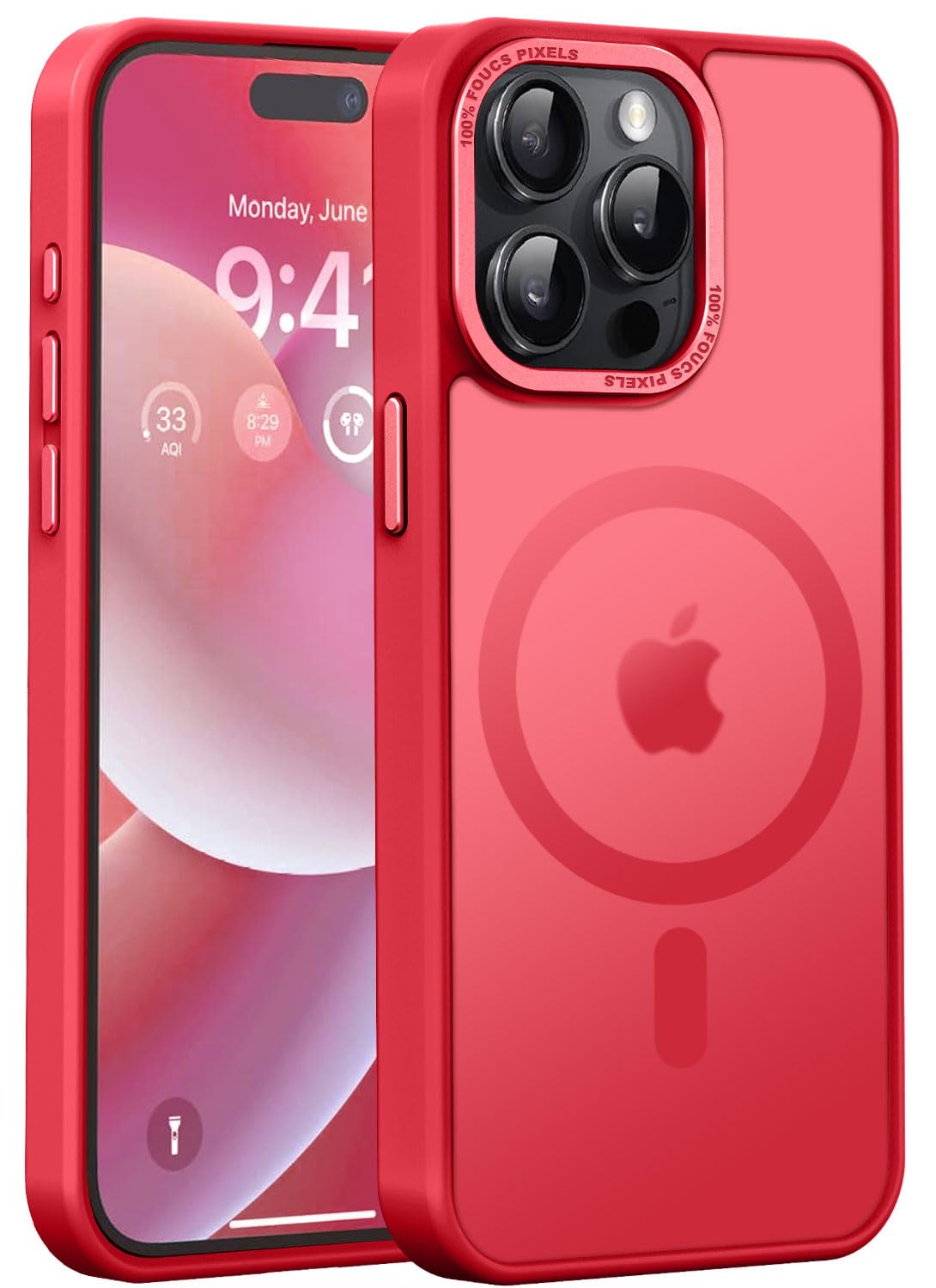 Newfuture Strong Magnetic Compatible with iPhone 17 Pro Case [13 FT Military Drop Protection] [Compatible with Magsafe] Slim Translucent Matte Shockproof with Anti-Fingerprint Phone Case, Tender Pink — view 24