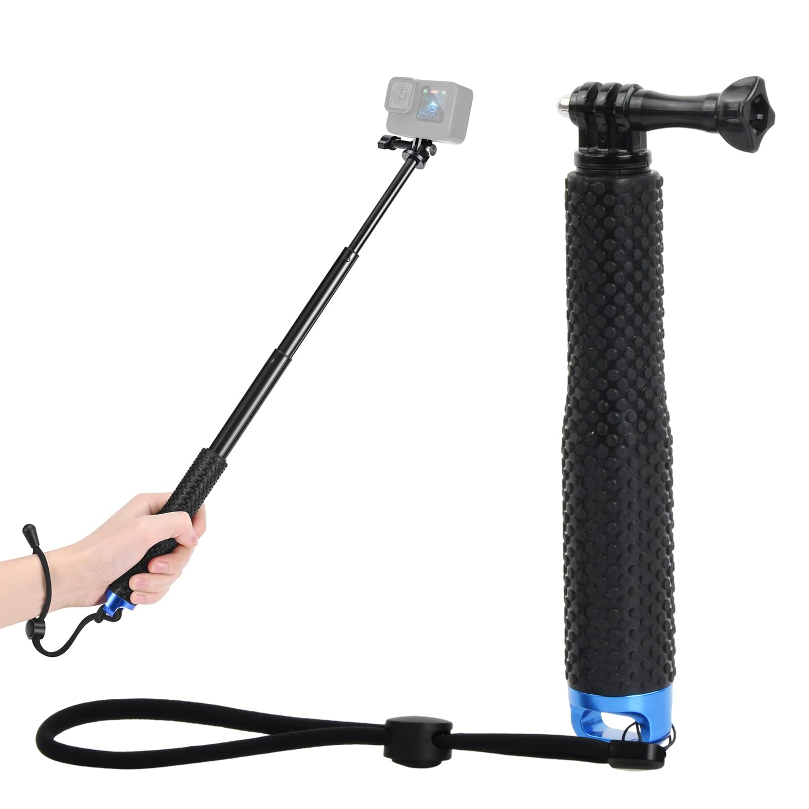 Perche à Selfie Télescopique étanche - PAPECO - 94 Cm, Télescopique, Étanche, Compatible GoPro, DJI Osmo, Action Cameras - Appareil Photo