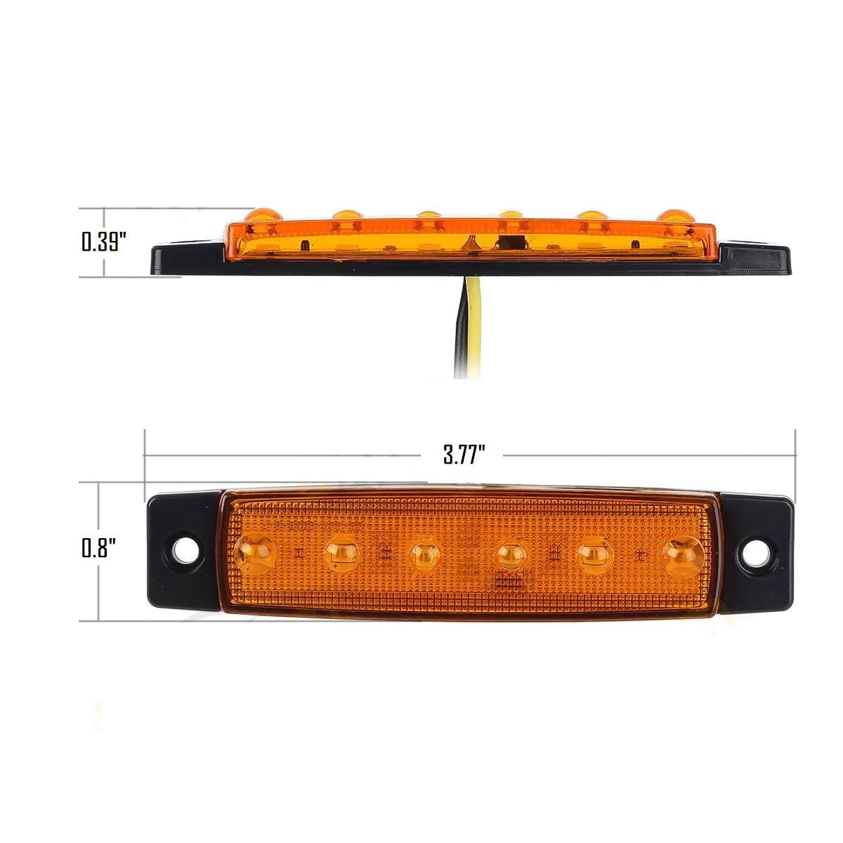 Luci LED Laterali Per Veicoli - 6 LED 2835 SMD, 12V, Rosso/Bianco/Ambra, Per Camion, SUV, Rimorchi - Foto 9
