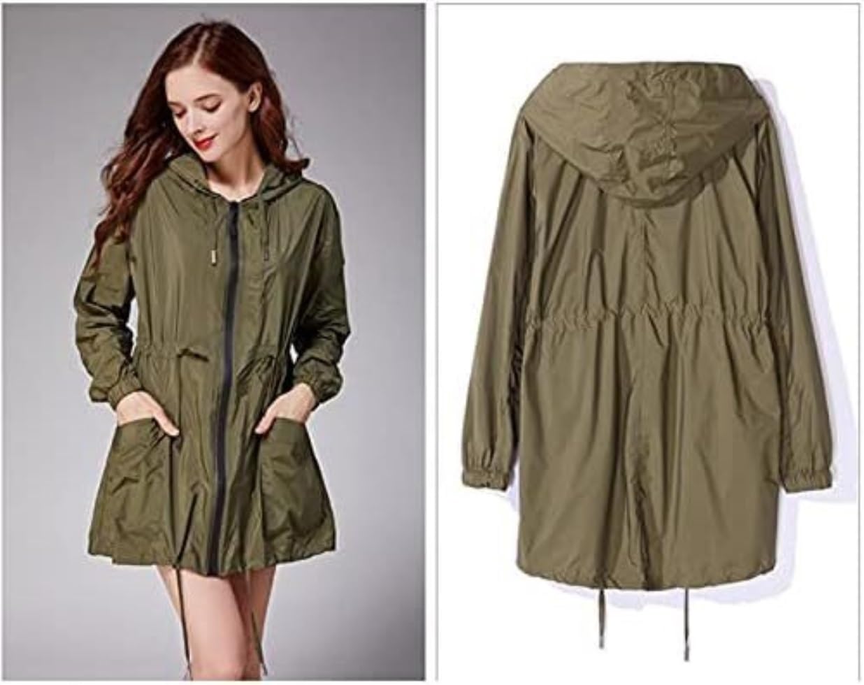 Regenmantel Regencape Regenmantel Für Damen, Wasserdicht, Regenjacke, Regenmantel, Tragbar, Leicht, Windjacke Regenponcho Wandern