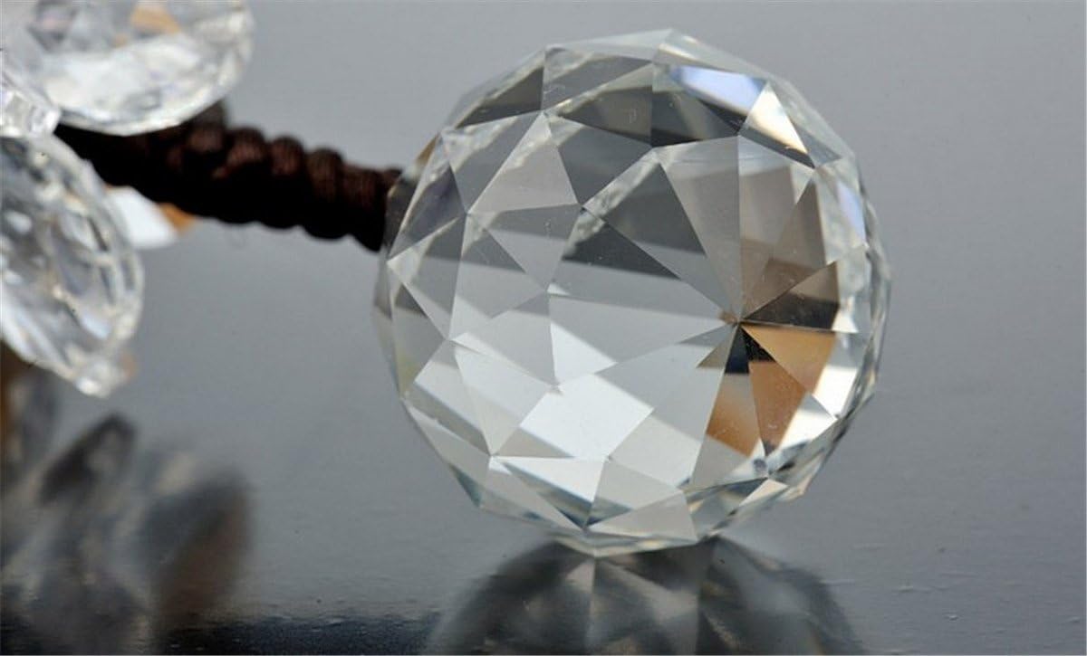 Crystal Ball Car Pendant Hand-woven Lanyard Decor Lucky Safety Hanging Ornament Gift Rear View Mirror Accessories Auto Interior Dangle (Colorful)