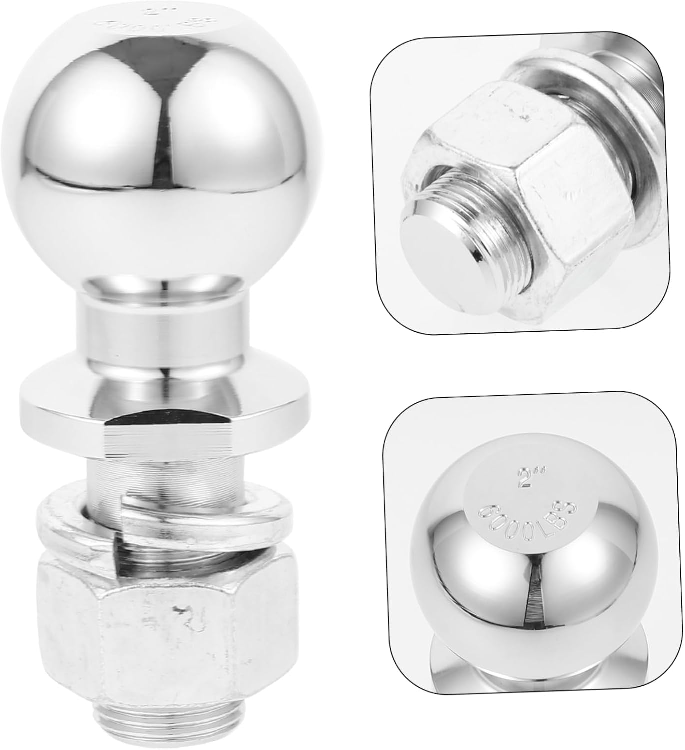 Trailer Hitch Ball Durable Metal Tow Ball for and Truck Towing Standard for Easy Installation and Compatible with Various Vehicles