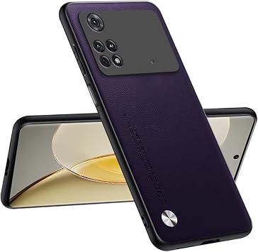 Topme Mobile Phone Case Compatible with Poco M4 Pro 4G 6.43 Inches - Safe and Stylish Protection - Dark Purple