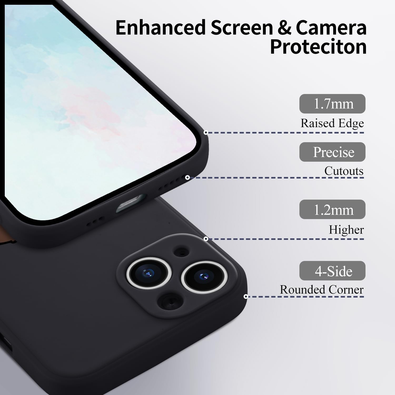 Cartoon Boy Funny Phone Case for iPhone 15 Silly Boy Case Cover Liquid Silicone Soft Gel Rubber Matt Phone Cover with Microfiber Lining Protective Cover - Image 3