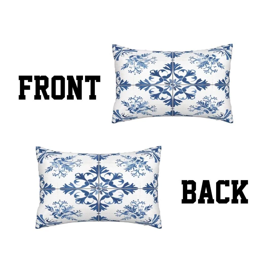 Federe Cuscini Divano Esterno Impermeabile 2 Pezzi Fodere Cuscini 60x80 cm, Blu marino Cuscini Decorativi Cuscini per Divano Esterno Giardino, Nordico Copricuscini Divano per Auto Home Decor -hs205