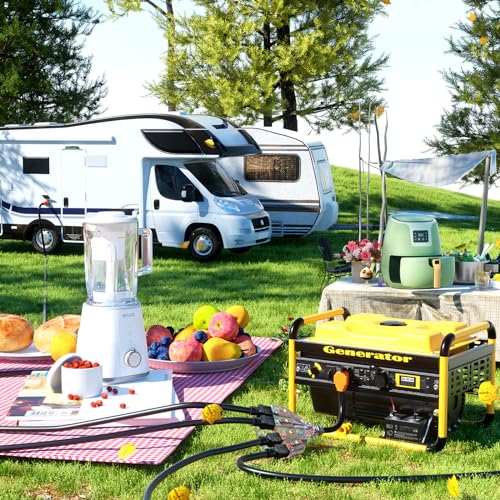 image for Nilight 50 Amp to 110V RV Adapter Cord 50 Amp to 20A RV Distribution A