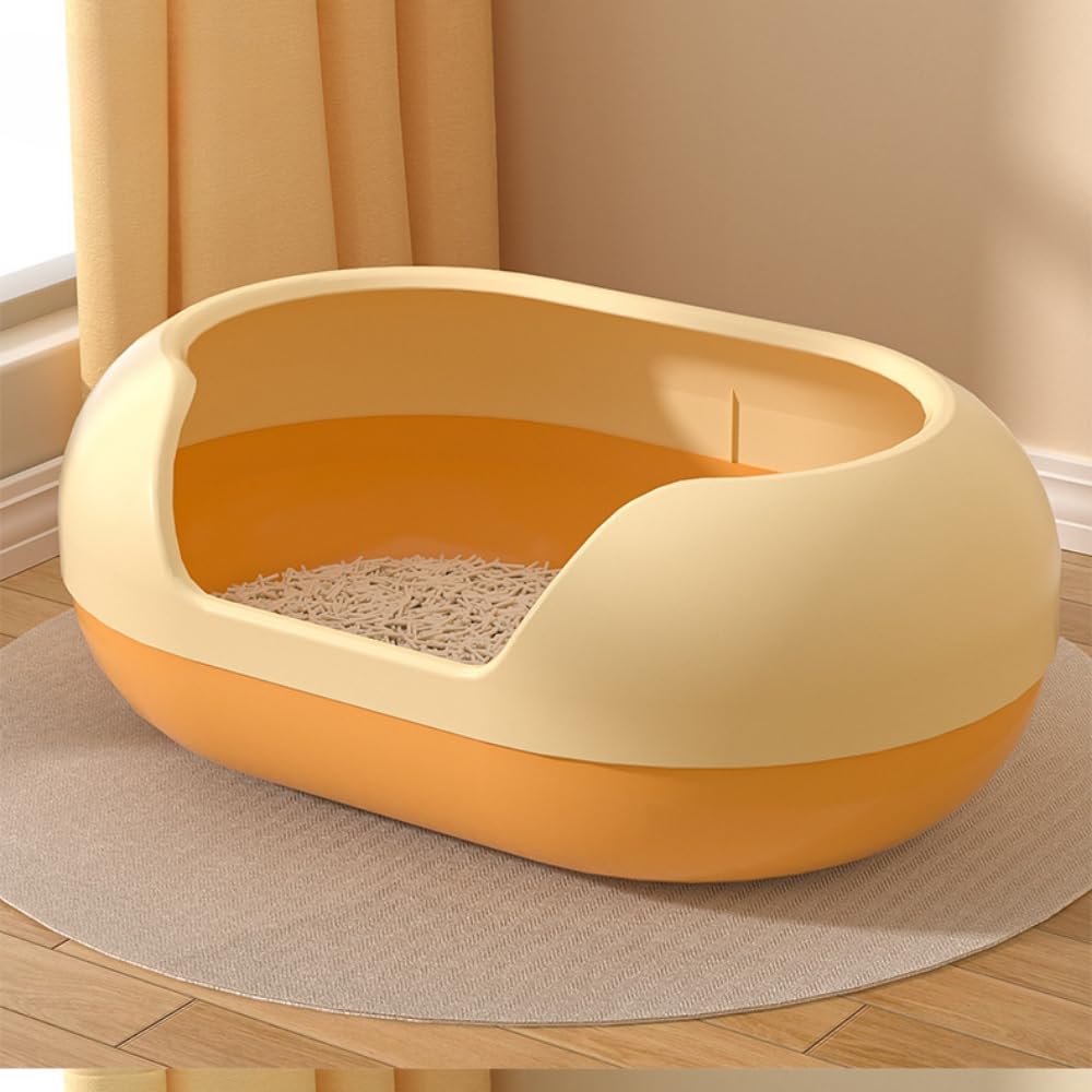 Fully Enclosed Cat Toilet Large Volume Anti-Splash Sand Cat Litter Box Anti-Odor Long Channel Cat Litter Box Pet Accessories 23.62" L x 16.14" W x