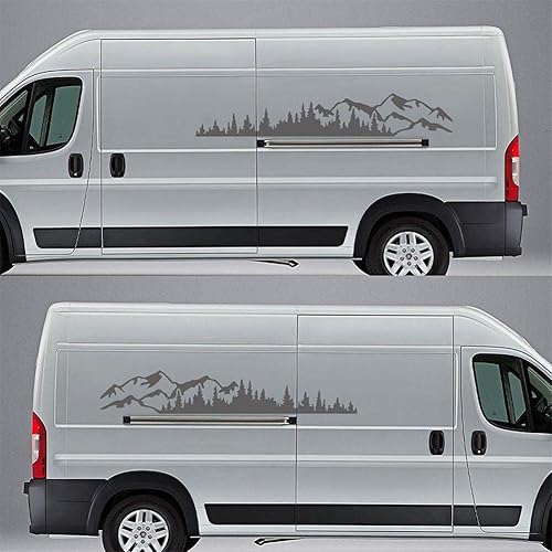 Miniatura 3 de Wilove 2 calcomanías de vinilo gráfico de bosque de montaña para decoración de carrocería de auto, calcomanías para camión, ventana, parachoques,