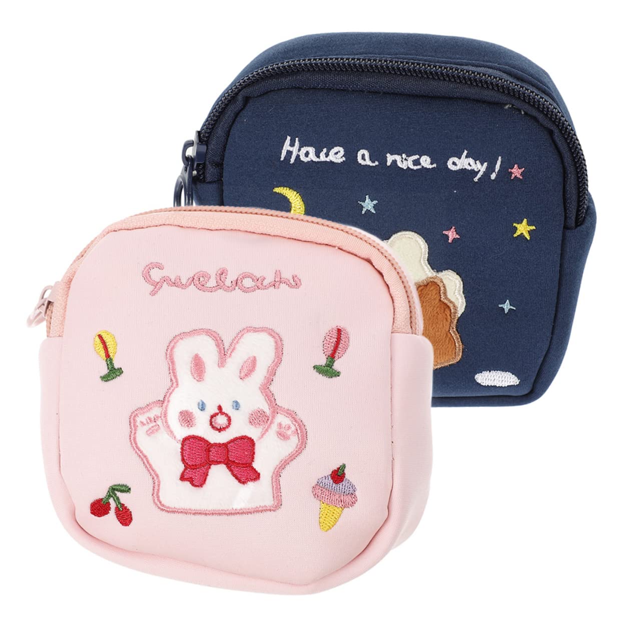 Healeved 10piezas Bolsa De Almacenamiento De Servilletas Sanitarias Reutilizable Organizador De Almohadillas Menstruación De Diseño De Oso Para Viajes y Uso Diario