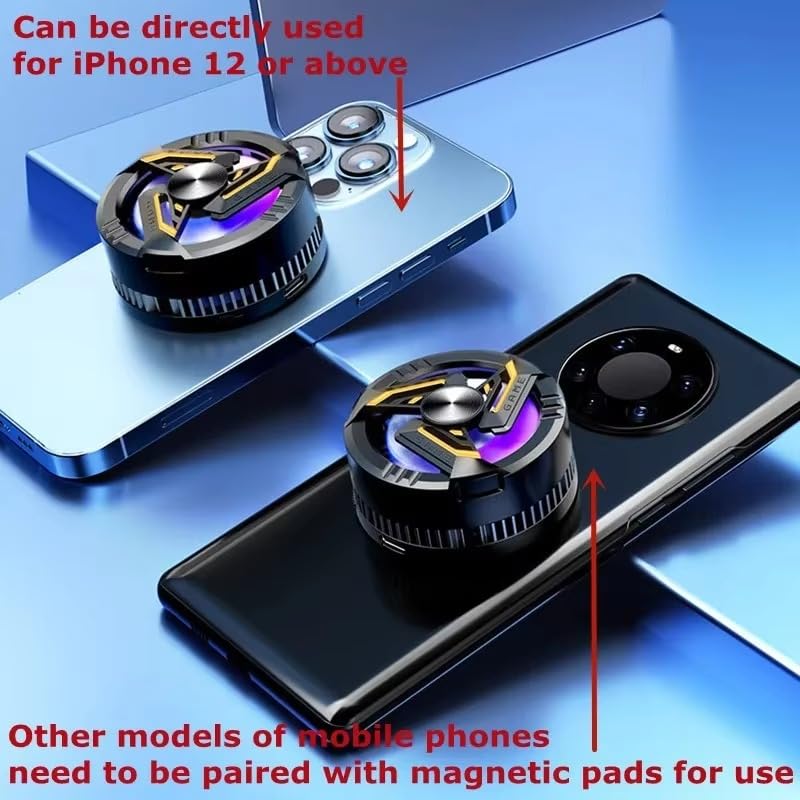 Image of BKN Fast Ultra Cooling Mobile AC Fan Magnetic Radiator | Mobile Cooler USB Powered Fan Cooling Radiator Game Cooler -3 degree for Mobile Phone Gaming, Live Streaming (GT28 fan)