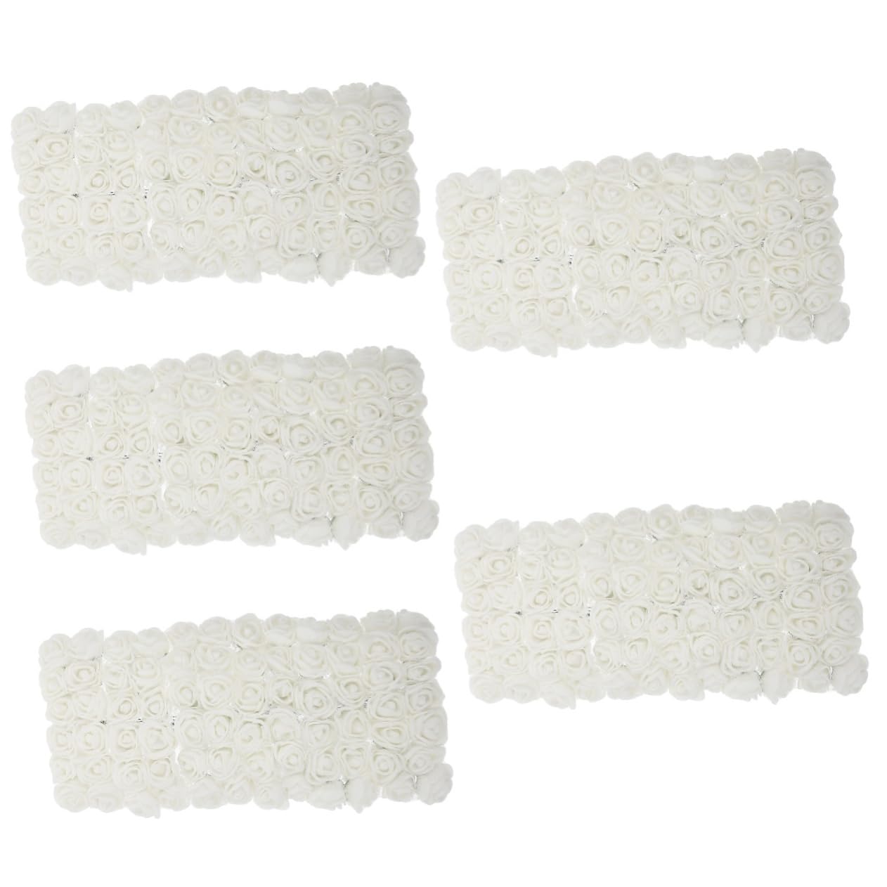 TOPBATHY 720pièces Têtes De Roses Miniatures Artificielles Fleurs pour Décoration De Mariage Et Événements Coloris Têtes De Fleurs Légères Et