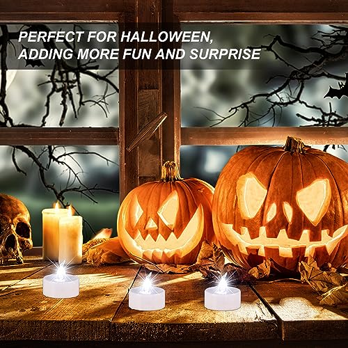 Image of AGPtek 24 PCS LED Tealights Battery-Operated flameless Candles Lights For Wedding Birthday Party - White
