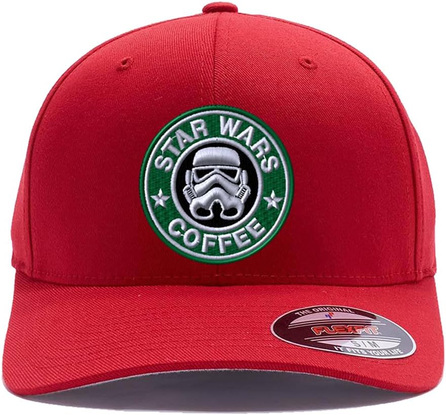 Star Warz Coffee Custom Embroidered 6277/6477 Flex Fitted Baseball HAT