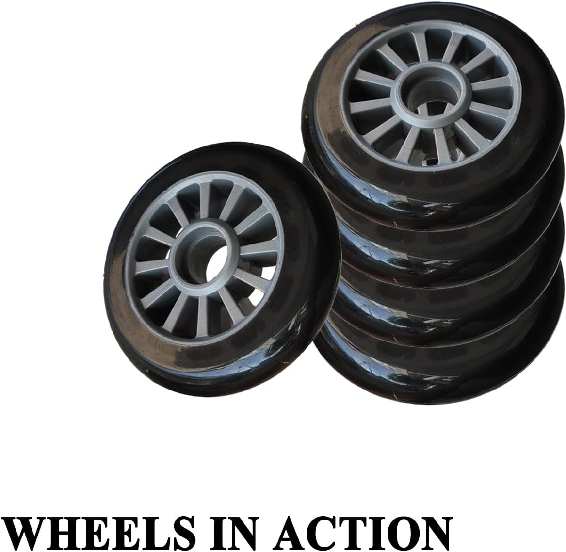 Roller Skate Wheels Outdoor/Indoor 85A 100mm Inline Roller Skate Wheels Without Bearing (8-Pack) Wheel Replacement Luggage Wheels