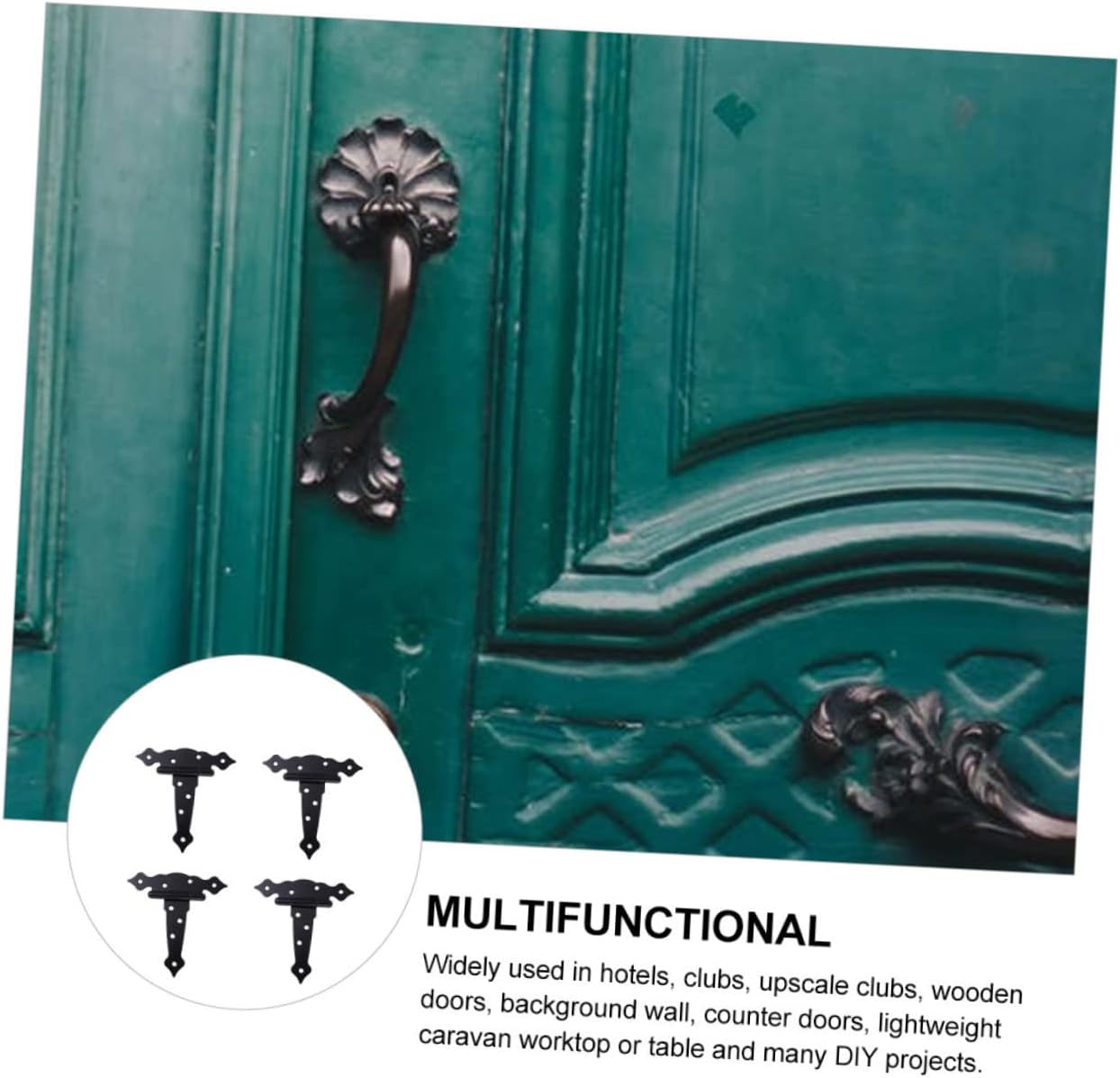 Angoily 4pcs Rustic Hinge for Home Door Parts Light Duty Door Hinges Rotation Angle