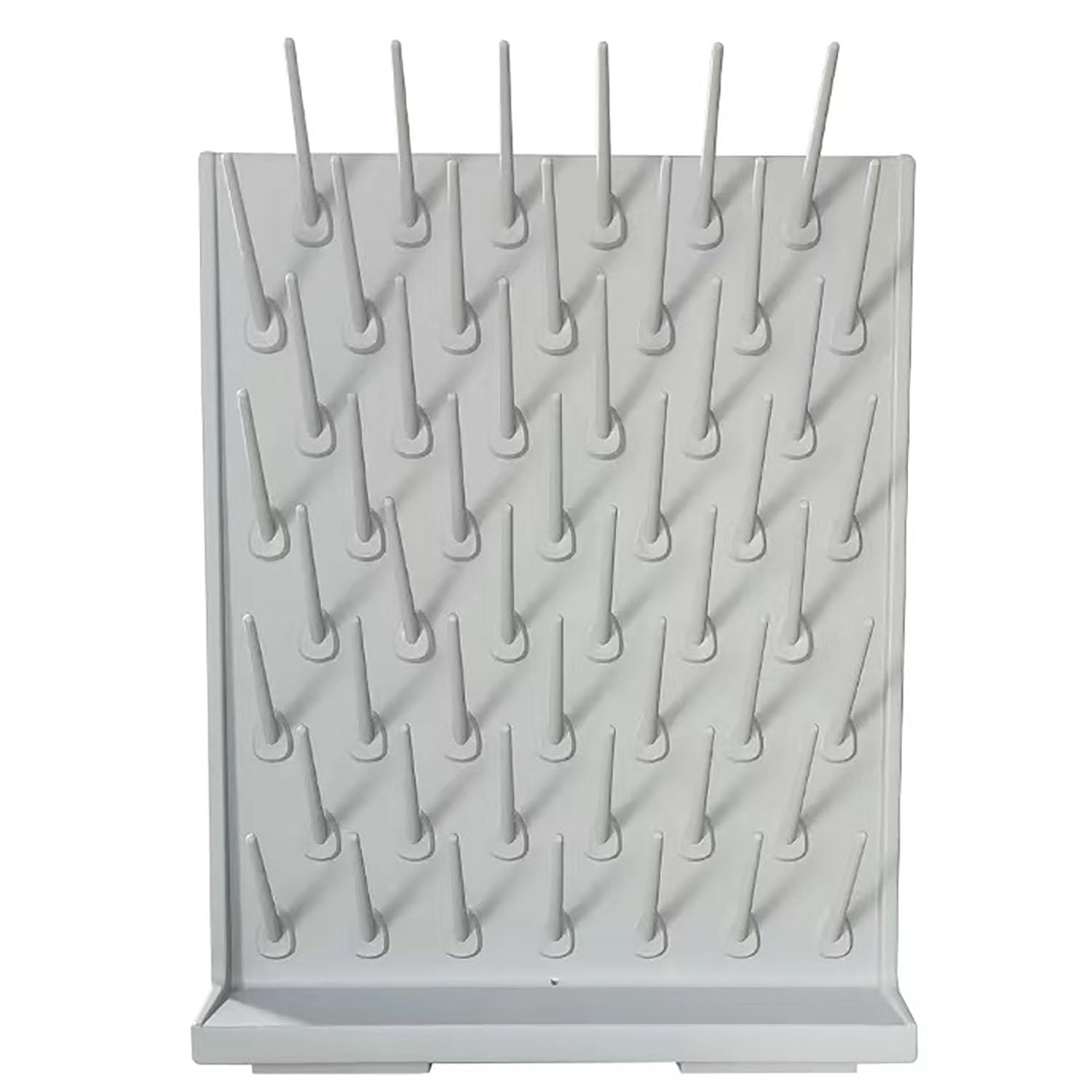 Escurridor De PP Para Laboratorio, Escurridor De Vasos De Un Solo Lado Con 52 Espigas Extraíbles, Diseño Con Orificio De Drenaje Y Anticaídas, De Pie O De Pared Para Experimentos Y Uso Industrial