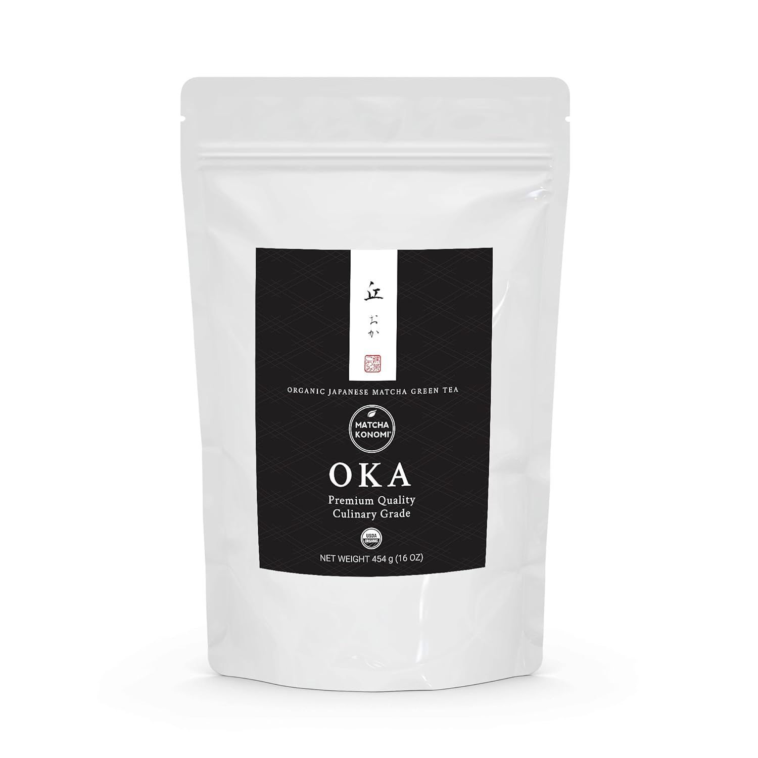 Oka Matcha 100g (3.5 oz) - Blend of First and Later Havests - Organic Premium Culinary Japanese Matcha Green Tea Powder - Zero Sugar - USDA Certified