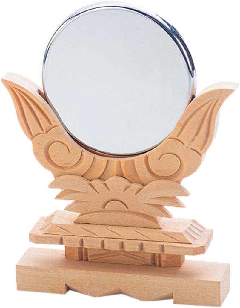 Kamidana no Sato Shinto Tool Shrine Mirror 2 Size 11.5 (Height) - 9 (Width) - 6φ (Mirror Part) cm