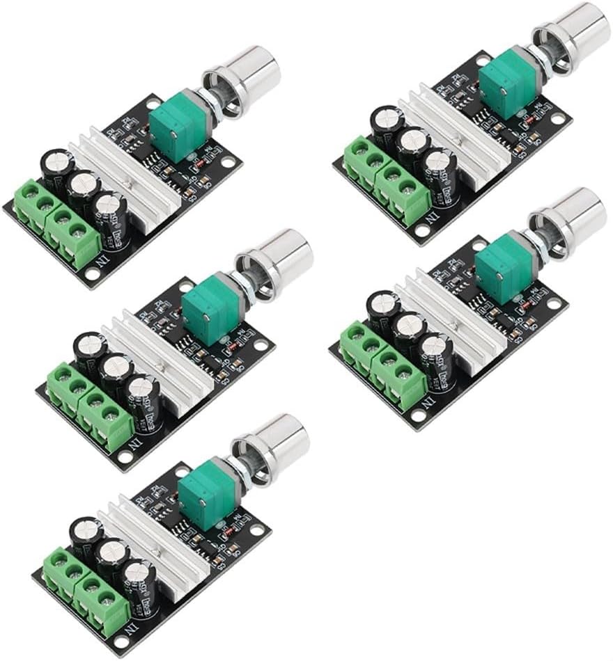5pcs for PWM DC Motor Speed Controller 6V-28V 3A, Compact for Model Railway Train, Compatible with Gaugemaster, DIY Projects, Small DC Motors with Built-in Switch