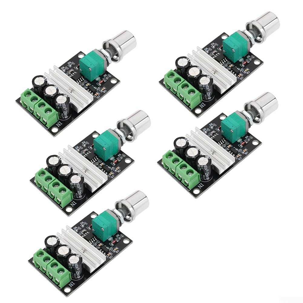 5pcs for PWM DC Motor Speed Controller 6V-28V 3A, Compact for Model Railway Train, Compatible with Gaugemaster, DIY Projects, Small DC Motors with Built-in Switch