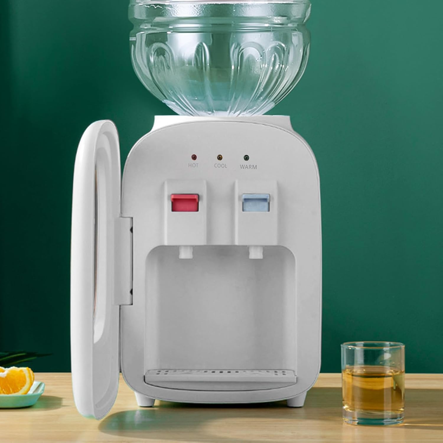 Hot Cold Water Dispenser Small Ice and Hot Model Dispensing for Household Desktop Office, ABS Drink Dispenser Stainless Steel for Desktop Sculpture, Water Coolers