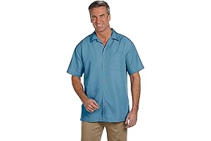 Harriton Men's Barbados Textured Camp Shirt M560 - CLOUD BLUE XL