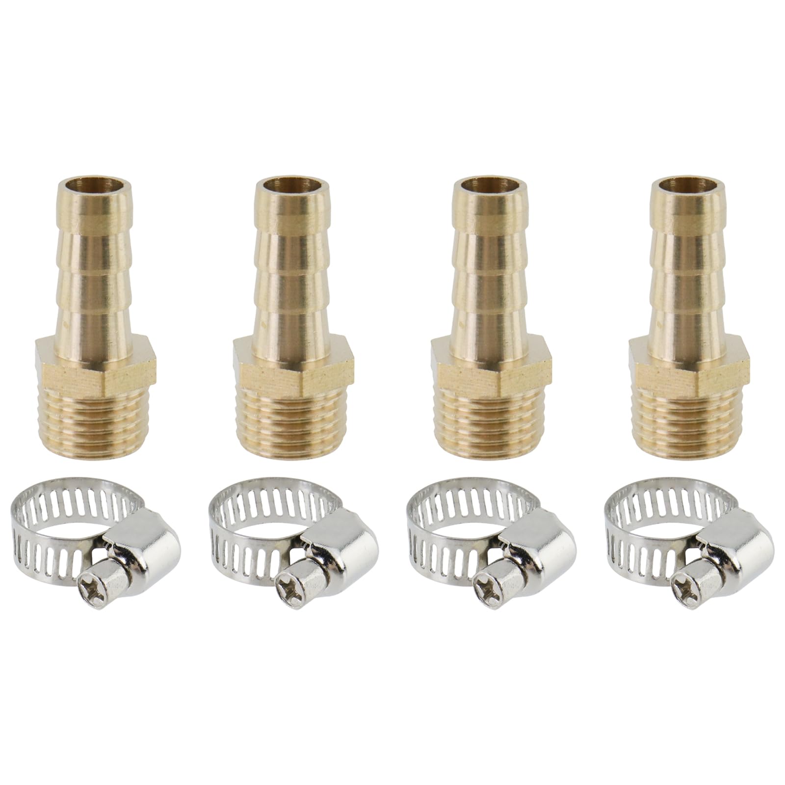 Conector de manguera de latón NPT de 0.3 x 0.5 pulgadas para aire y combustible