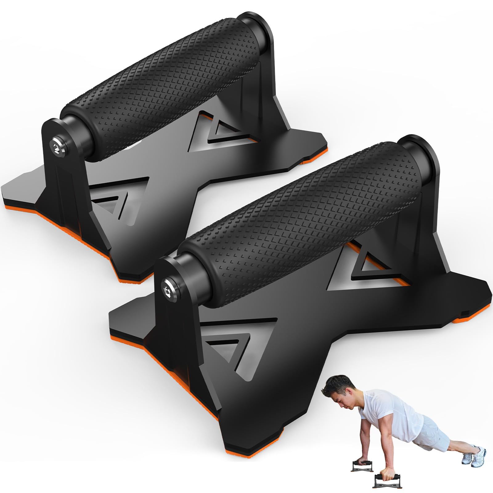 Fitarc Push Up Bars, Heavy Duty Steel Push Up Handles with Non-Slip Base