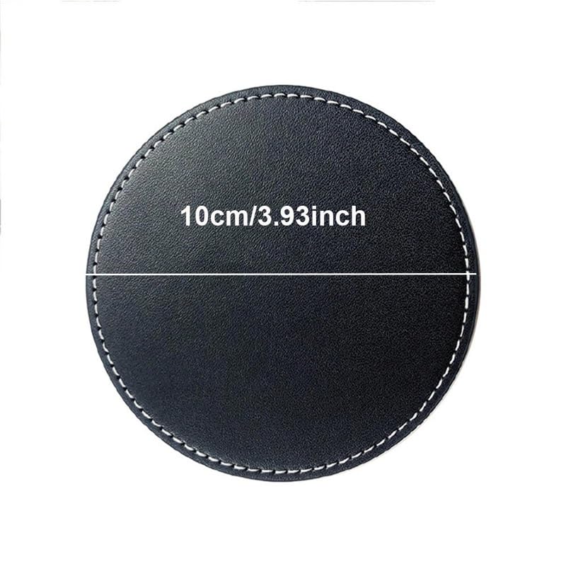 Sous-verres en cuir PU cadeau idéal décoration maison - 5
