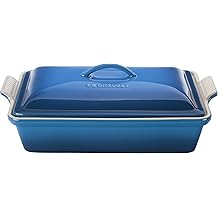 Le Creuset Stoneware Heritage Covered Rectangular Casserole, 4 qt. 12" x 9", Marseille
