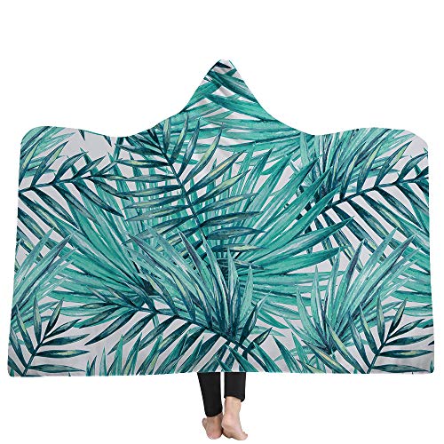Couverture à capuche tropicale 130x150cm en peluche douce pour canapé - 2