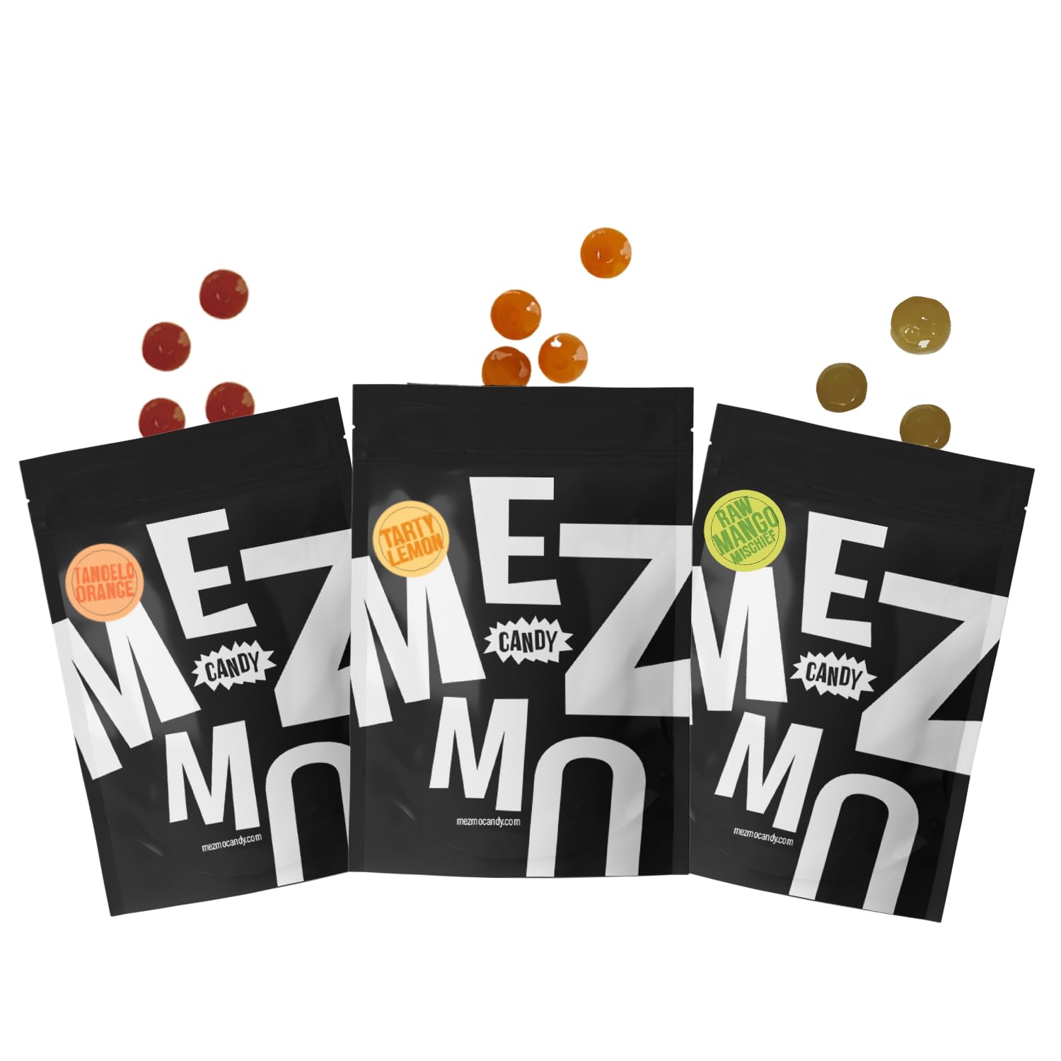 MEZMO soft jelly healthy n yummy candy with natural fruit sugar 144gms 36 jellies (Pack of 3) - Raw Mango,Tarty Lemon,Tangelo Orange 2