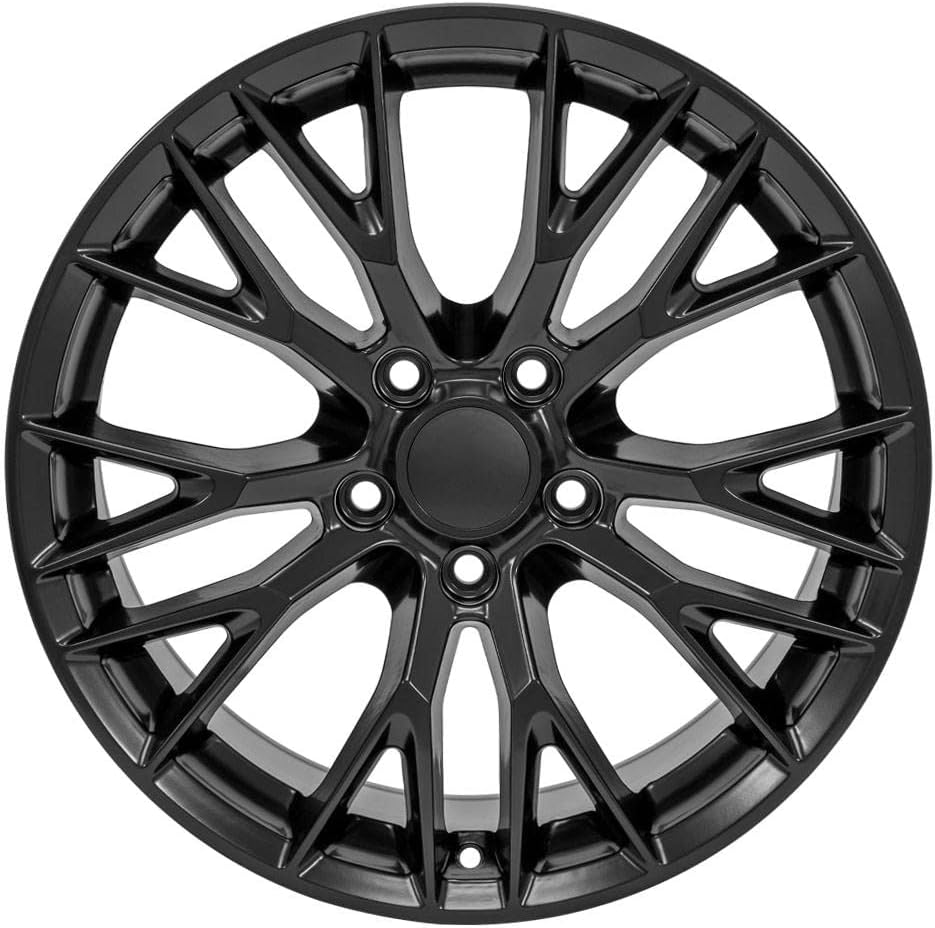 OE Wheels CV22B 18 Inch Rim Fits Corvette C7 Z06 Style 5x120.65 18x8.5 Satin Black - Hollander 5734 (1)