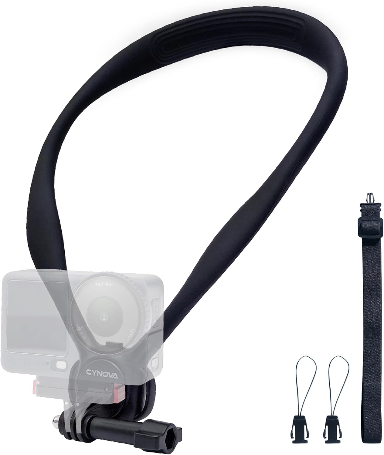 CYNOVA Neck Mount for DJI Osmo Action 6/5 pro/4/3 Camera,Adjustable Chest Strap,Hands-Free POV Mount Compatible with Insta360 X5/X4/GO Ultra/Ace pro 2, DJI Osmo 360/Nano Go Pro Hero 13/12/11/10/9