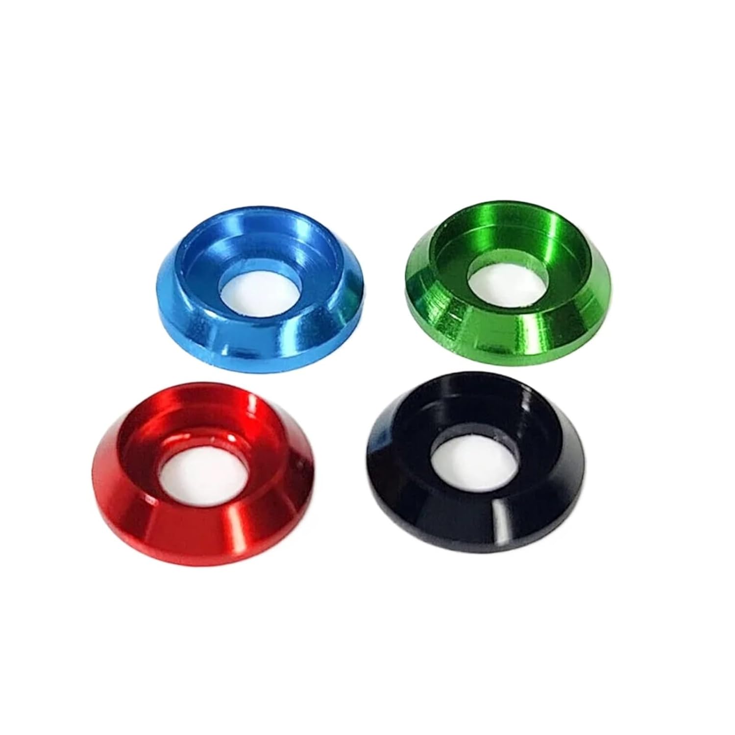 Countersunk Washer 50pcs Anodized Aluminum Alloy Cone Cup Countersunk Gaskets Shim for Screw RC/PC/Drone/Toys Parts(Light Blue,M8)