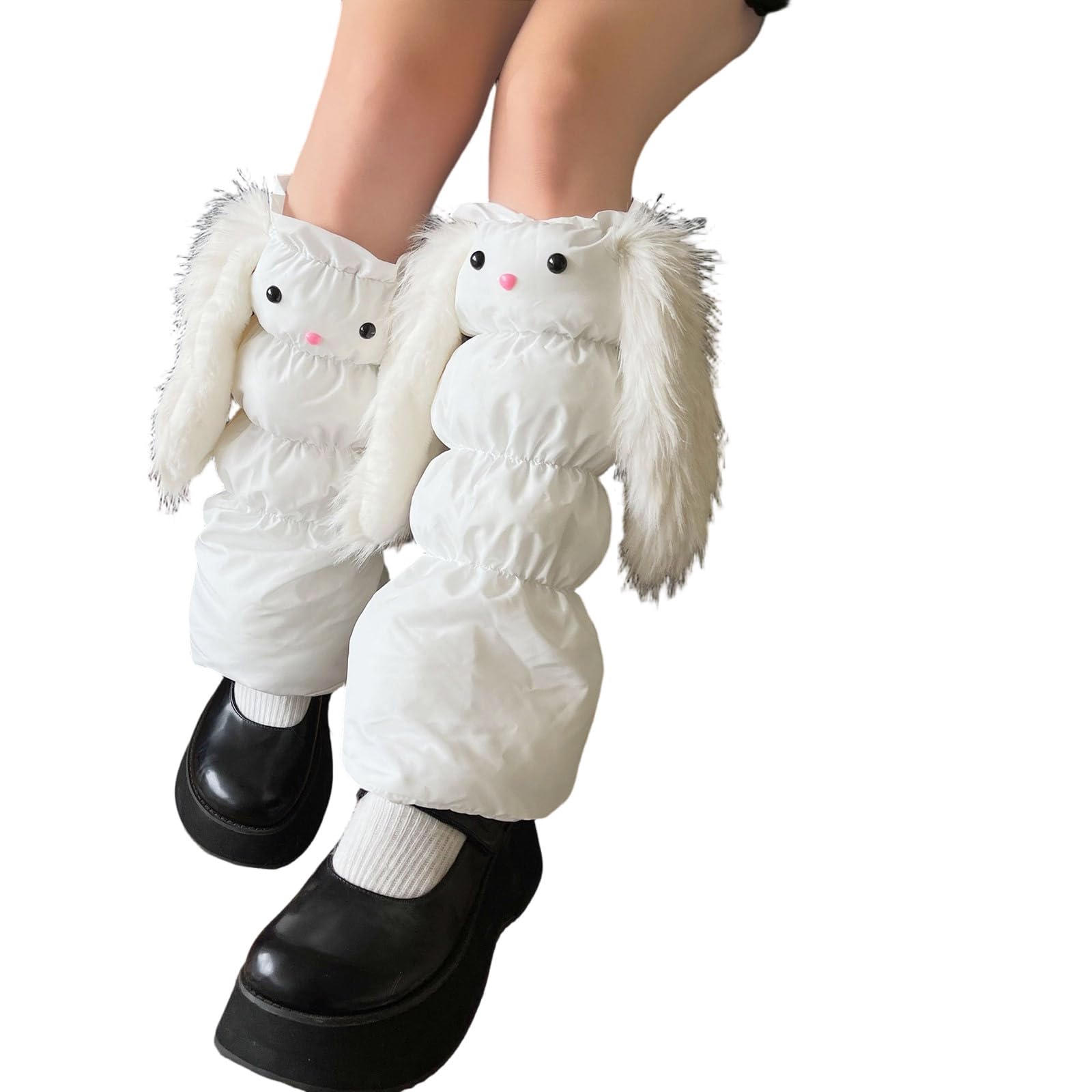 Calentadores De Piernas Térmicas Acolchado Para Mujer Con Orejas Largas S Para Esquiar Fundas De Botas De Invierno Y Callejero Calcetería Calentadores De Piernas Termo