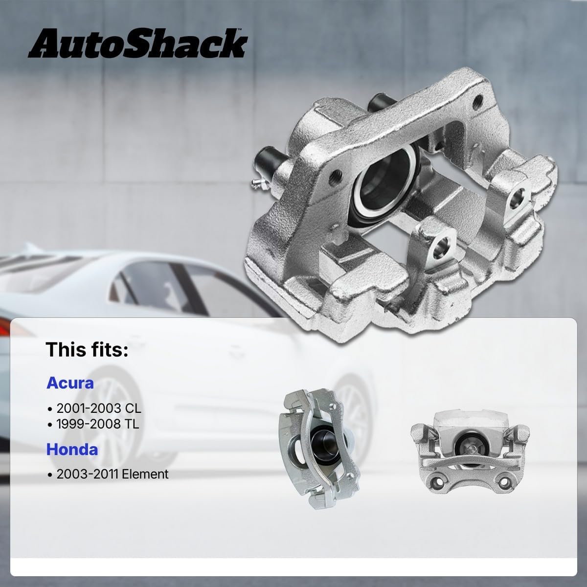 AutoShack Rear Brake Caliper Right Replacement for 1999-2008 Acura TL 2003-2011 Honda Element 2001-2003 Acura CL 1-PC