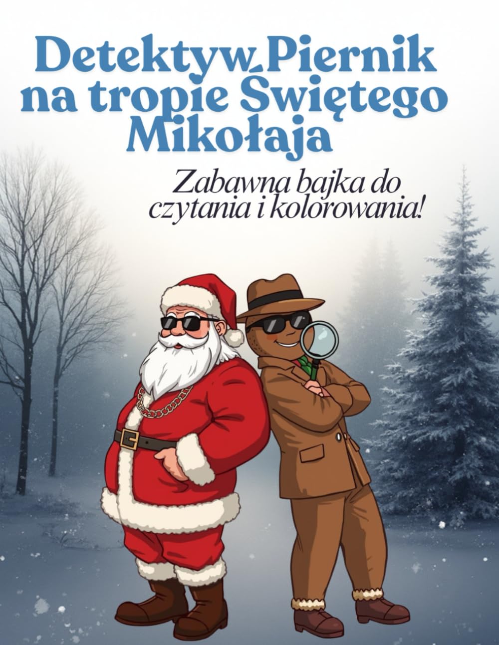 Detektyw Piernik na tropie Świętego Mikołaja: Zabawna bajka do czytania i kolorowania