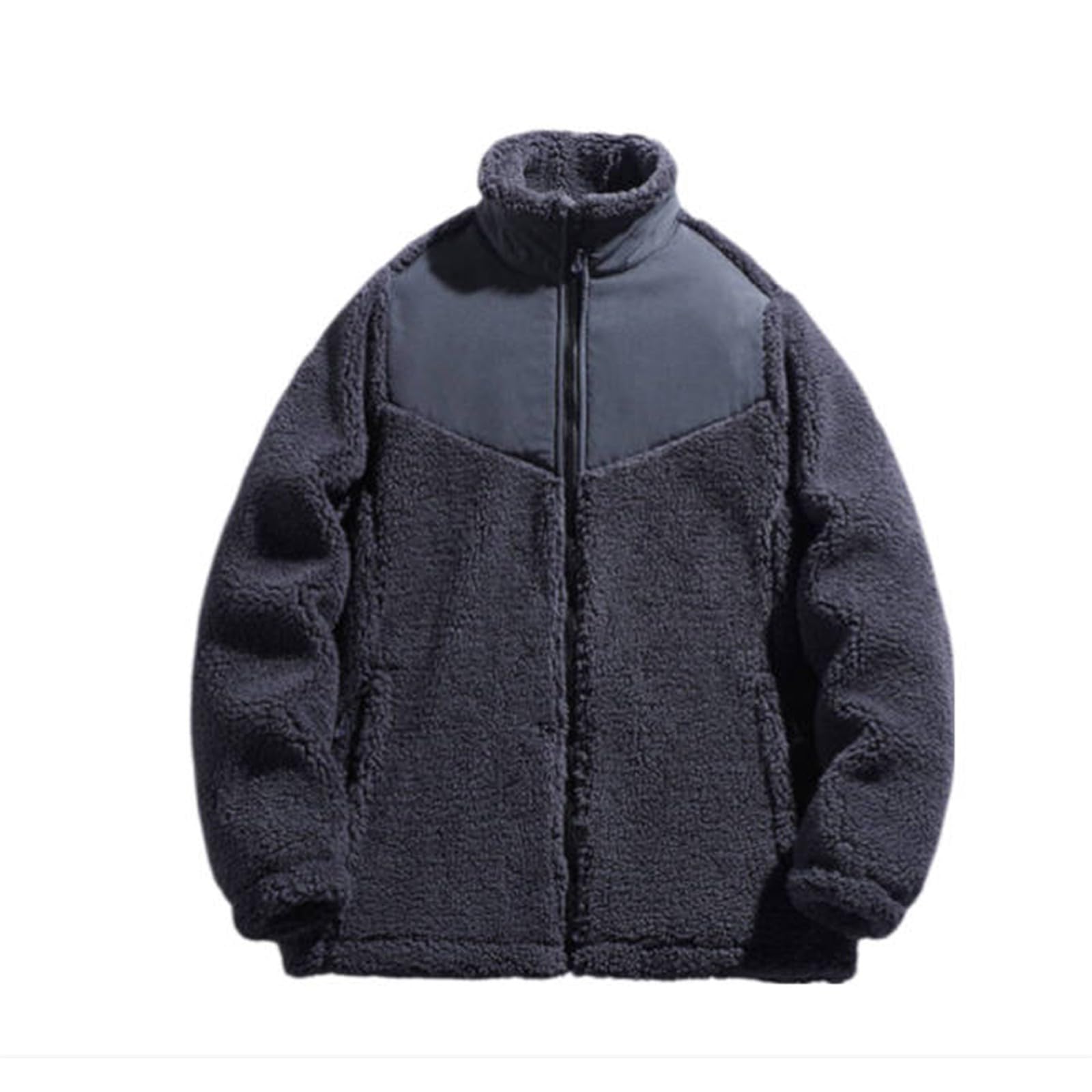 Gilet avec poches chaude polaire veste homme manches longues - 8