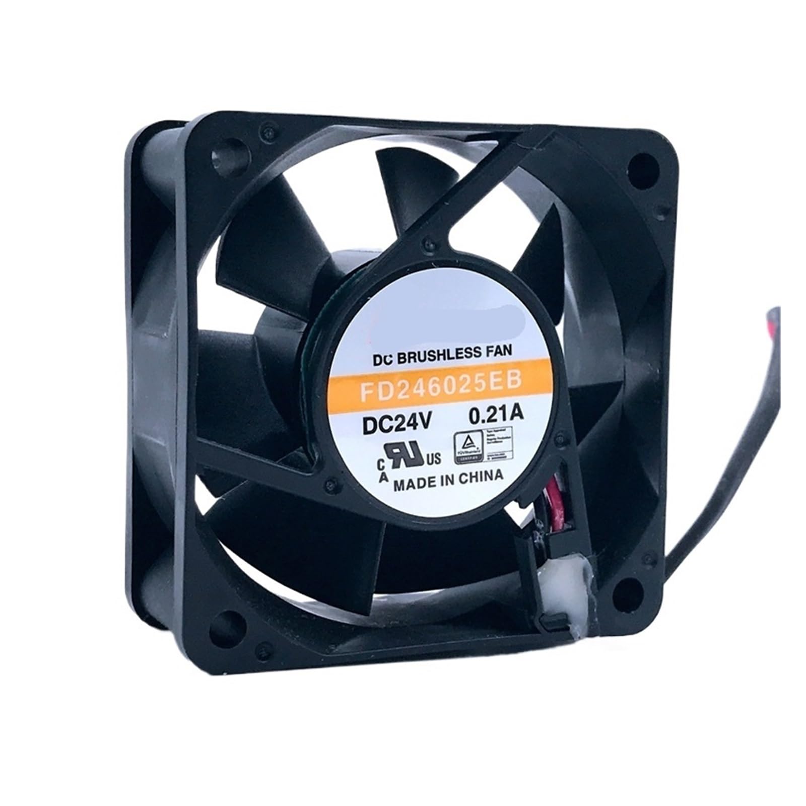 YUSKICCNE Cooling Fan FD246025EB 60 * 60 * 25mm DC24V 0.21A 2-Wire
