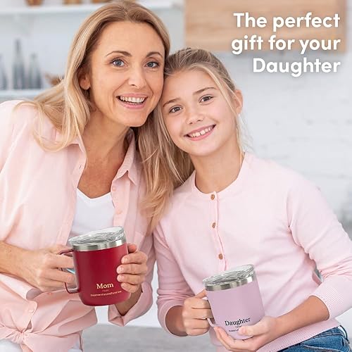 Miniatura 9 de VAHDAM Taza de Navidad, regalos de Navidad para mujeres, hombres y adultos, acero inoxidable, taza de café aislada al vacío con tapa, 10 onzas,